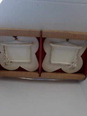 Vintage Rare Open Book Chalkware Decorative Plaques Marked Silvestri Bros 1958